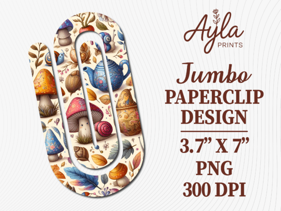 Autumn Acorns and Leaves Jumbo Paperclip