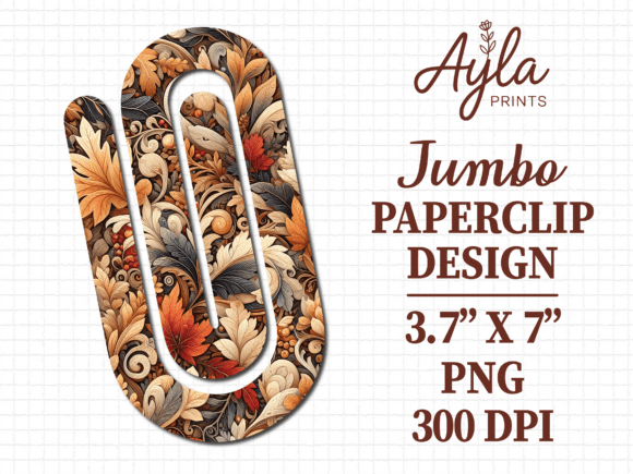 Autumn Fall Leaves Jumbo Paperclip PNG Review