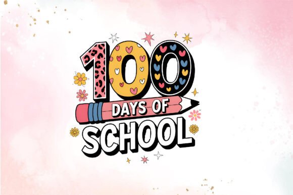 Celebrating 100 Days with Happy School PNG
