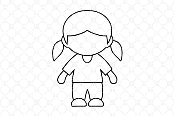 Charming Children SVG for Whimsical Embroidery