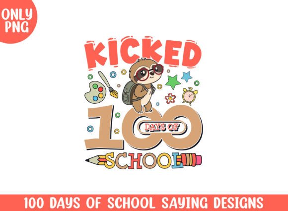 Cute Sloth Celebrates 100 Days of School