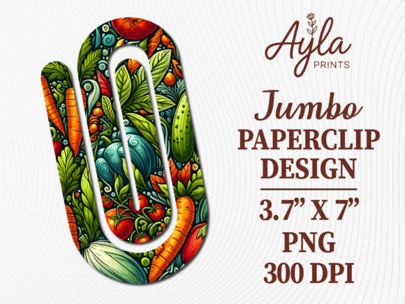 Fresh Green Vegetable Jumbo Paperclip Design