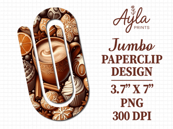 Hot Cocoa Winter Drink Jumbo Paperclip