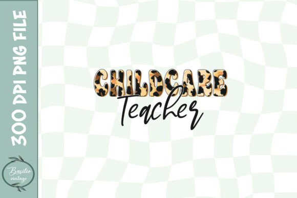 Leopard Childcare Teacher PNG: A Stylish Embroidery Choice