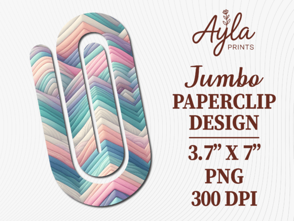 Pastel Bohemian Jumbo Paperclip Design