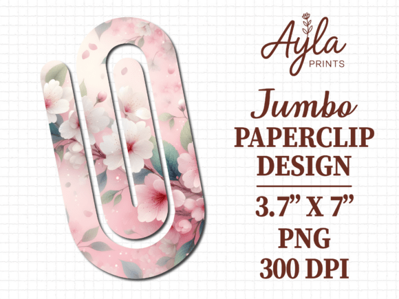 Pink Roses Flower Bloom Jumbo Paperclip