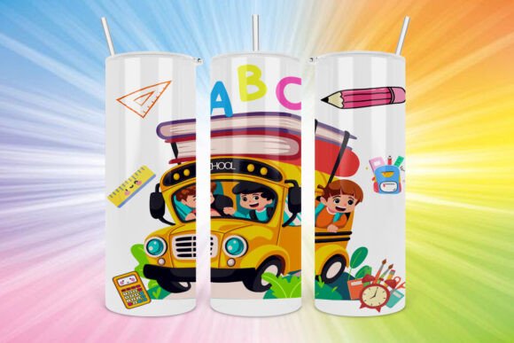 Review: Bus Tumbler Wrap, School Bus PNG 20oz