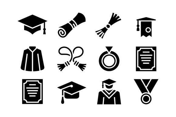 Review: Graduation Commencement Icon Set EPS