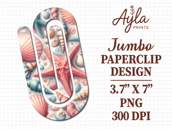 Seashell Starfish Beach Jumbo Paperclip