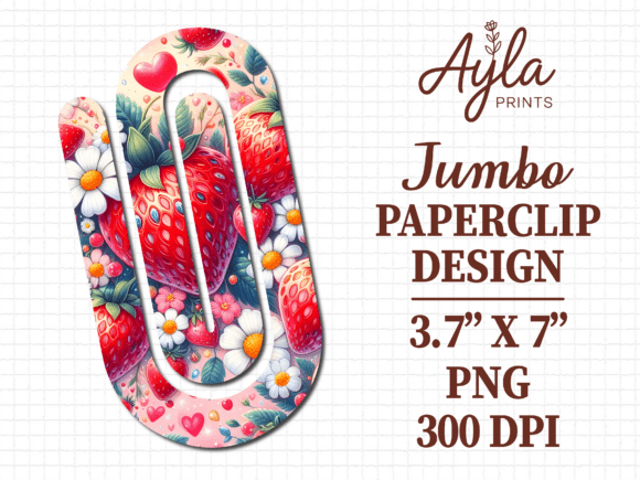 Strawberry Daisy Pink Jumbo Paperclip