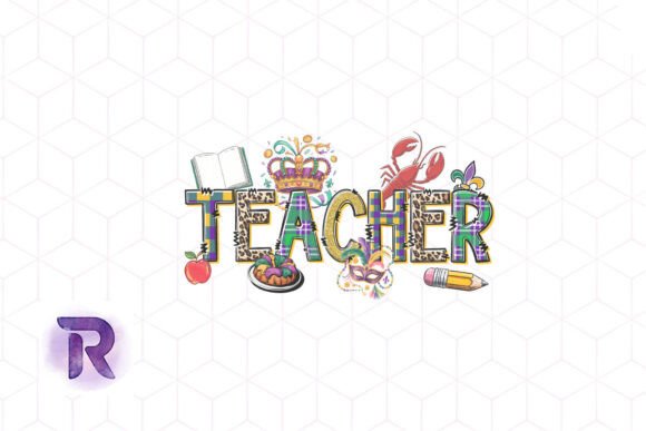 Sublimation Mardi Gras Teacher PNG Review