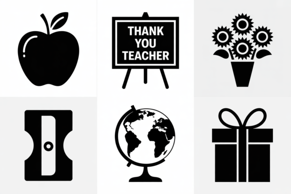 Teacher Appreciation Icons Apple Globe