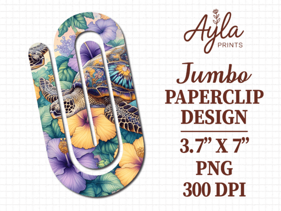 Tropical Sea Turtle Jumbo Paperclip PNG Review