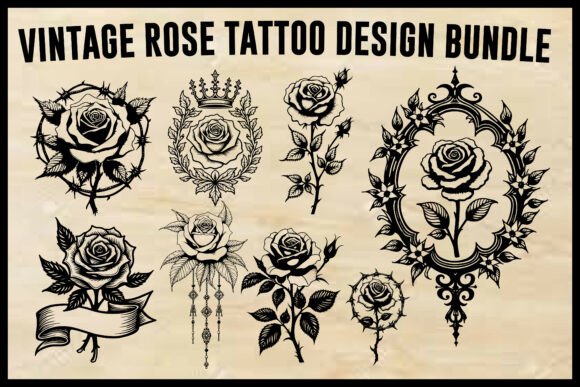 Vintage Rose Tattoo Design Bundle Review