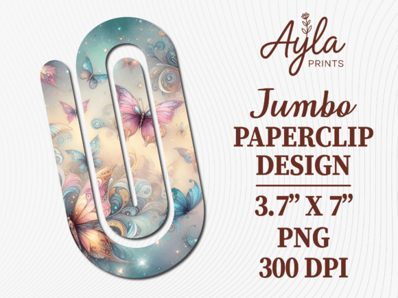 Watercolor Butterfly Jumbo Paperclip PNG Review
