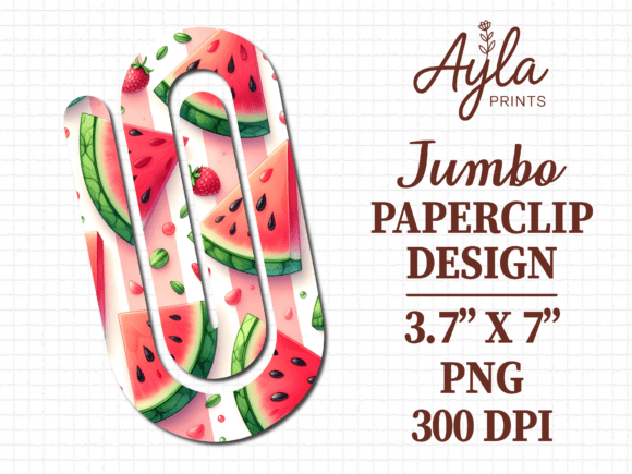 Watermelon Slices Jumbo Paperclip Design