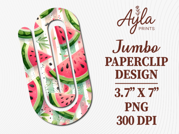 Watermelon Summer Fruit Jumbo Paperclip