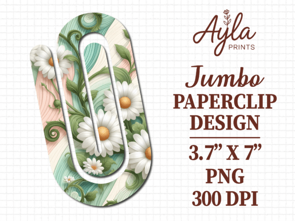 Wildflower Leaves Jumbo Paperclip Design